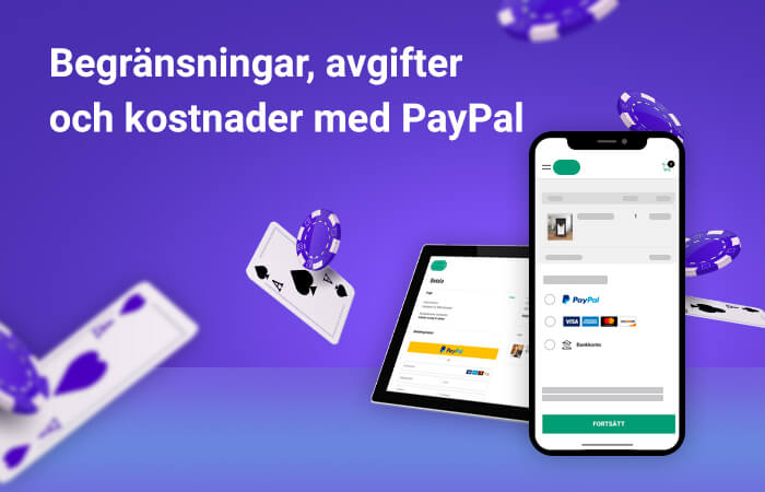 Begränsningar, avgifter och kostnader med PayPal