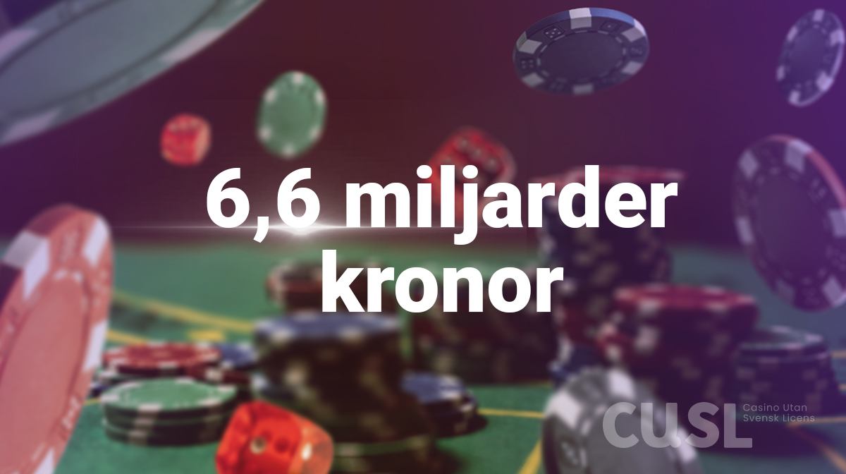 Spelbolag med svensk licens omsatte 6,6 miljarder kronor första kvartalet 2023